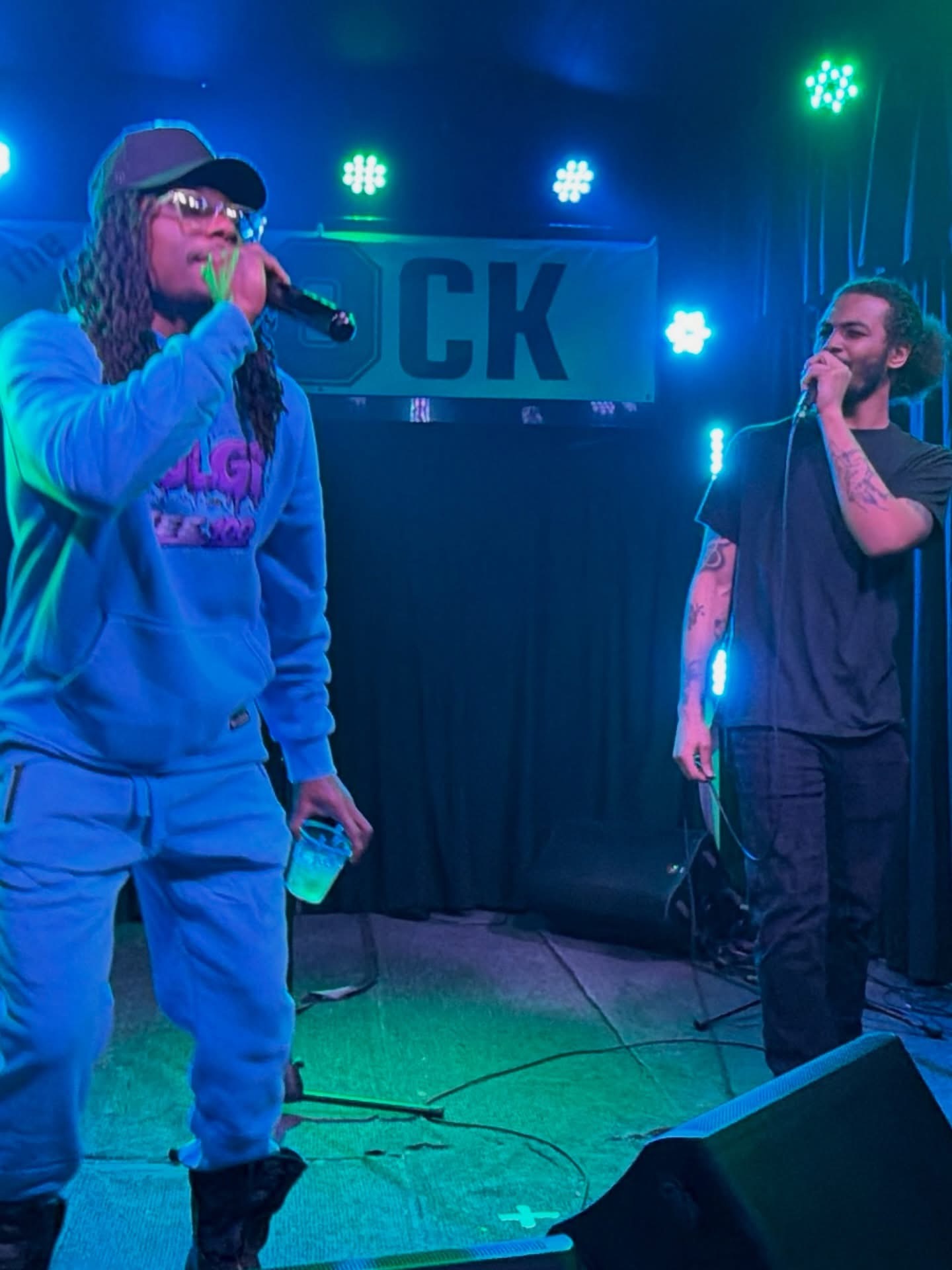 T Lee 100 performing on stage